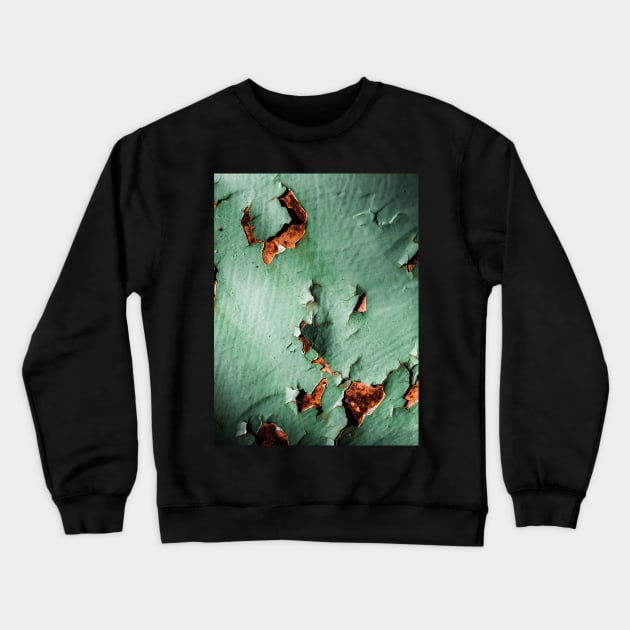 Cool turquoise brown rusty metal Crewneck Sweatshirt by PLdesign